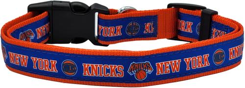 Show full view: Pets First Satin Nylon Standard Dog Collar, New York Knicks, Medium: 10 to 16-in neck, 5/8-in wide slide 2 of 6