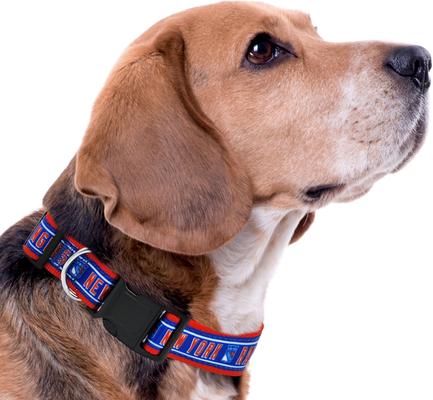 Show full view: Pets First Satin Nylon Standard Dog Collar, New York Rangers, Large: 14 to 24-in neck, 1-in wide slide 5 of 7