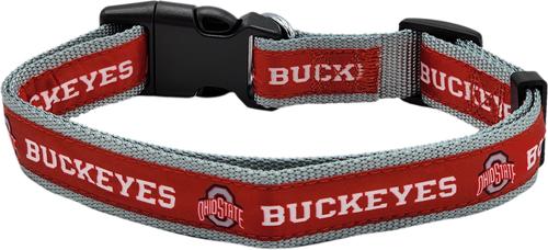 Show full view: Pets First Satin Nylon Standard Dog Collar, Ohio State, Large: 14 to 24-in neck, 1-in wide slide 2 of 6