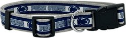 Pets First Satin Nylon Standard Dog Collar, Penn State, Large: 14 to 24-in neck, 1-in wide
