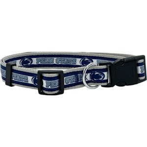 Pets First Satin Nylon Standard Dog Collar, Penn State, Small: 6 to 12-in neck, 3/8-in wide