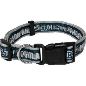 Pets First Satin Nylon Standard Dog Collar, Philadelphia Eagles, Large: 14 to 24-in neck, 1-in wide