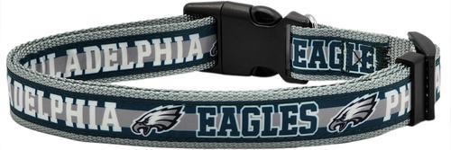 Show full view: Pets First Satin Nylon Standard Dog Collar, Philadelphia Eagles, Small: 6 to 12-in neck, 3/8-in wide slide 2 of 6