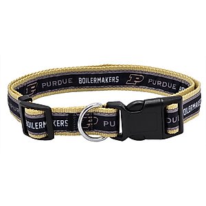Pets First Satin Nylon Standard Dog Collar, Purdue, Small: 6 to 12-in neck, 3/8-in wide