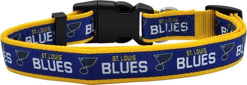 Show full view: Pets First Satin Nylon Standard Dog Collar, St.Louis Blues, Small: 6 to 12-in neck, 3/8-in wide slide 2 of 6