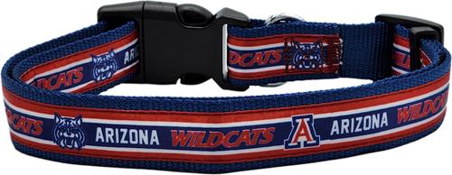 Show full view: Pets First Satin Nylon Standard Dog Collar, The University of Arizona, Small: 6 to 12-in neck, 3/8-in wide slide 2 of 6