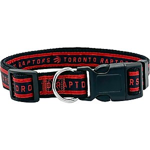 Pets First Satin Nylon Standard Dog Collar, Toronto Raptors, Small: 6 to 12-in neck, 3/8-in wide