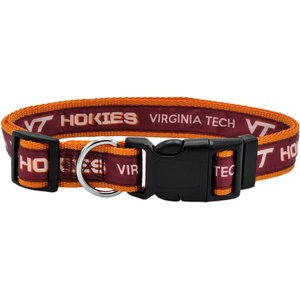 Pets First Satin Nylon Standard Dog Collar, VA Tech, Medium: 10 to 16-in neck, 5/8-in wide