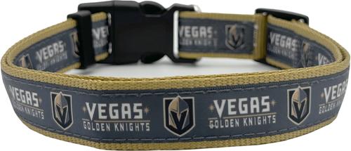 Show full view: Pets First Satin Nylon Standard Dog Collar, Vegas Golden Knights, Large: 14 to 24-in neck, 1-in wide slide 2 of 6