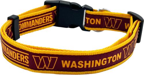 Show full view: Pets First Satin Nylon Standard Dog Collar, Washington Commanders, Large: 14 to 24-in neck, 1-in wide slide 2 of 6