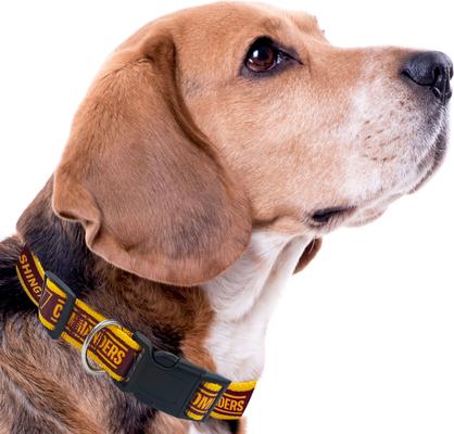 Show full view: Pets First Satin Nylon Standard Dog Collar, Washington Commanders, Large: 14 to 24-in neck, 1-in wide slide 4 of 6