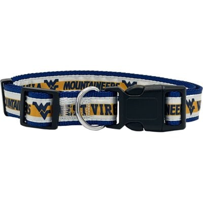 Pets First Pets First Satin Nylon Standard Dog Collar, West Virginia, Large: 14 to 24-in neck, 1-in wide