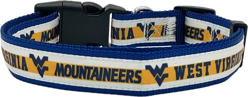 Show full view: Pets First Satin Nylon Standard Dog Collar, West Virginia, Large: 14 to 24-in neck, 1-in wide slide 2 of 6
