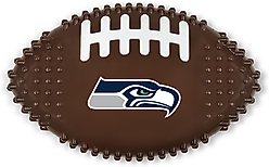 Pets First Seattle Seahawks Hard Nylon Football Dog Chew Toy, Brown