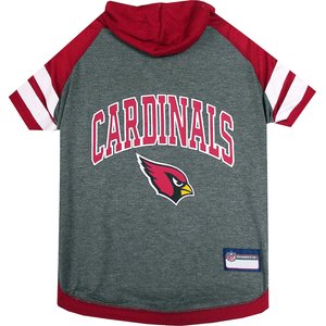 Pets First Sport Team Dog & Cat Hoodie T-Shirt, Arizona Cardinals, Large