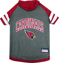 Pets First Sport Team Dog & Cat Hoodie T-Shirt, Arizona Cardinals, Medium