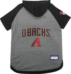 Pets First Sport Team Dog & Cat Hoodie T-Shirt, Arizona Diamondbacks, X-Small