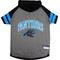 Show in main carousel: Pets First Sport Team Dog & Cat Hoodie T-Shirt, Carolina Panthers, X-Small slide 1 of 6