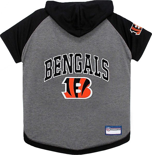 Show full view: Pets First Sport Team Dog & Cat Hoodie T-Shirt, Cincinnati Bengals, Large slide 1 of 6