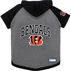 Pets First Sport Team Dog & Cat Hoodie T-Shirt, Cincinnati Bengals, Medium