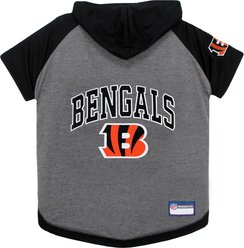 Pets First Sport Team Dog & Cat Hoodie T-Shirt, Cincinnati Bengals, Small