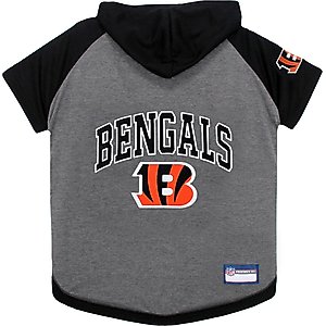 Pets First Sport Team Dog & Cat Hoodie T-Shirt, Cincinnati Bengals, Small