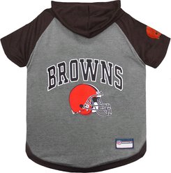 Pets First Sport Team Dog & Cat Hoodie T-Shirt, Cleveland Browns, Medium