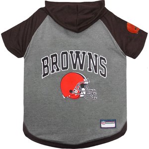 Pets First Sport Team Dog & Cat Hoodie T-Shirt, Cleveland Browns, Medium