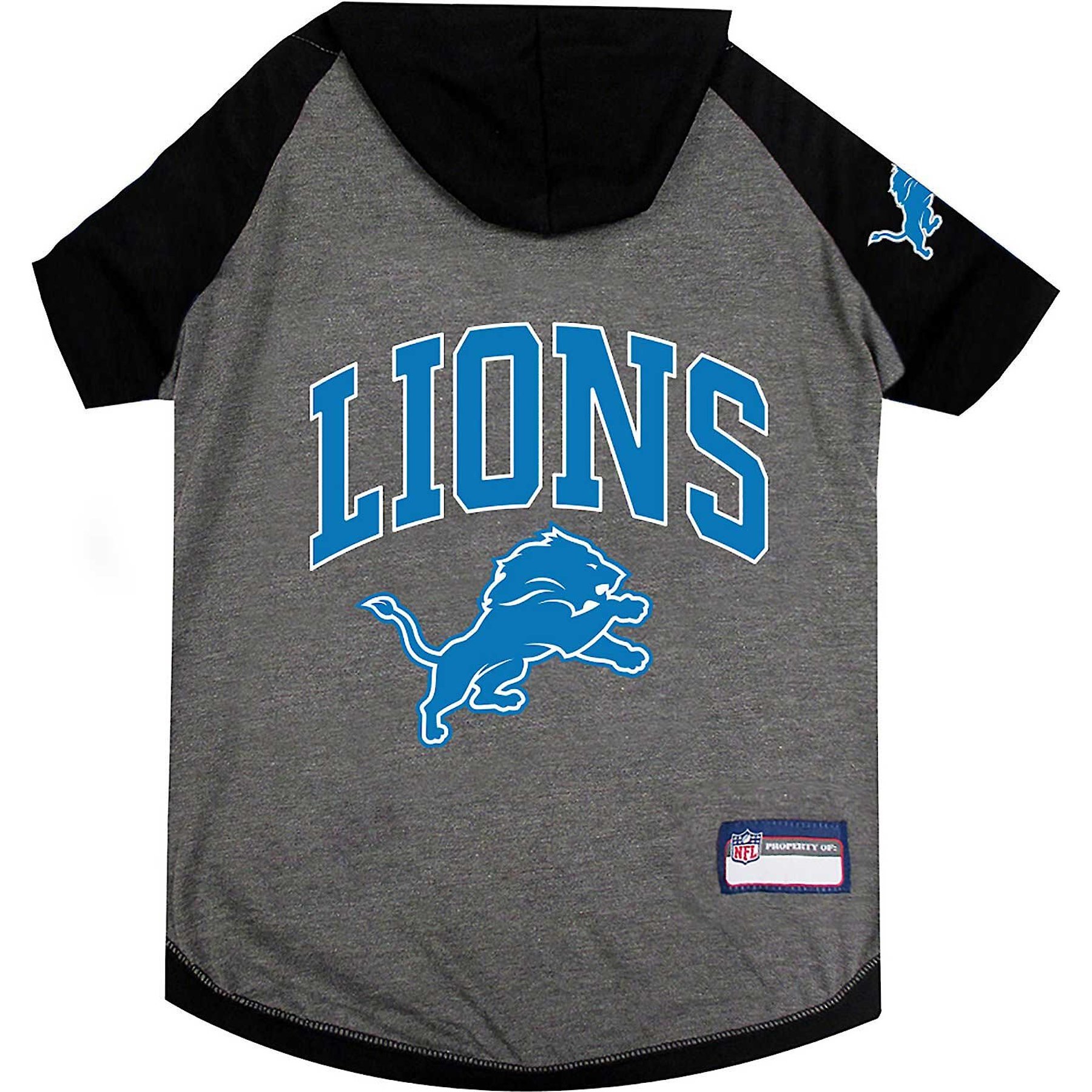 Pets First Sport Team Dog & Cat Hoodie T-Shirt, Detroit Lions, Small