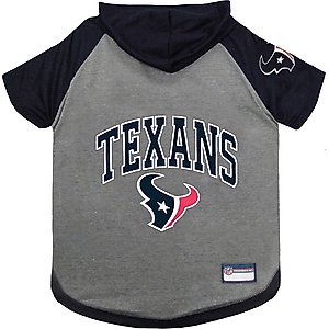 Pets First Sport Team Dog & Cat Hoodie T-Shirt, Houston Texans, Large