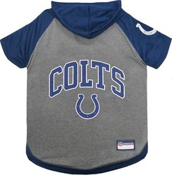 Pets First Sport Team Dog & Cat Hoodie T-Shirt, Indianapolis Colts, Large