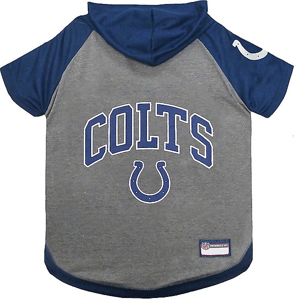 Show full view: Pets First Sport Team Dog & Cat Hoodie T-Shirt, Indianapolis Colts, Medium slide 1 of 6