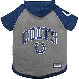 Pets First Sport Team Dog & Cat Hoodie T-Shirt, Indianapolis Colts, Small