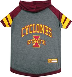 Pets First Sport Team Dog & Cat Hoodie T-Shirt, Iowa State, Large