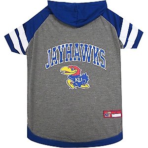 Pets First Sport Team Dog & Cat Hoodie T-Shirt, Kansas, X-Small