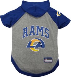 Pets First Sport Team Dog & Cat Hoodie T-Shirt, Los Angeles Rams, Medium
