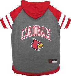 Pets First Sport Team Dog & Cat Hoodie T-Shirt, Louisville, Large