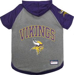 Pets First Sport Team Dog & Cat Hoodie T-Shirt, Minnesota Vikings, Medium