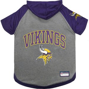 Pets First Sport Team Dog & Cat Hoodie T-Shirt, Minnesota Vikings, Small