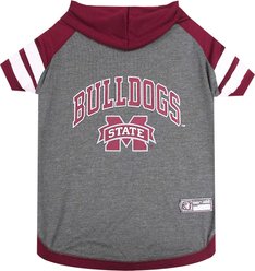 Pets First Sport Team Dog & Cat Hoodie T-Shirt, Mississippi State, Large