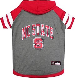 Pets First Sport Team Dog & Cat Hoodie T-Shirt, NC State, Large