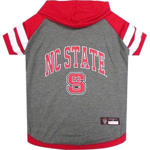 Pets First Sport Team Dog & Cat Hoodie T-Shirt, NC State, Small