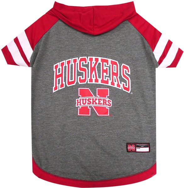 Show full view: Pets First Sport Team Dog & Cat Hoodie T-Shirt, Nebraska, Medium slide 1 of 6