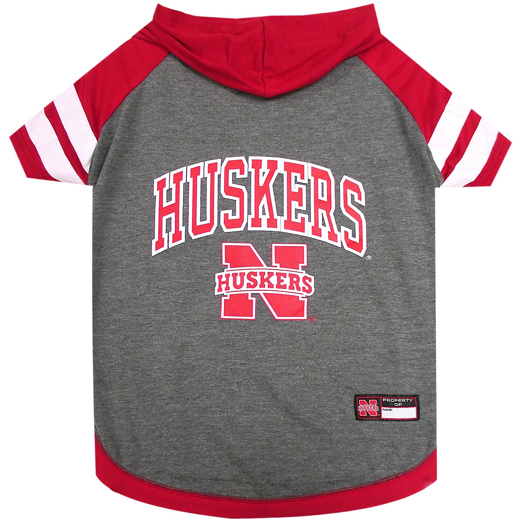Pets First Sport Team Dog & Cat Hoodie T-Shirt, Nebraska, Medium