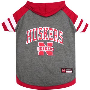Pets First Sport Team Dog & Cat Hoodie T-Shirt, Nebraska, Medium
