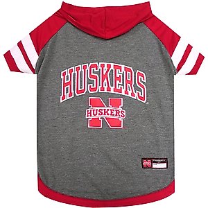 Pets First Sport Team Dog & Cat Hoodie T-Shirt, Nebraska, Small