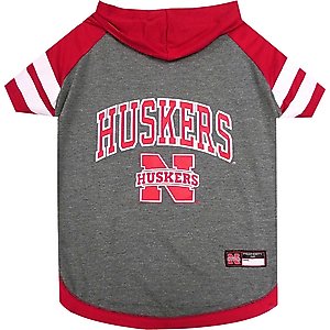 Pets First Sport Team Dog & Cat Hoodie T-Shirt, Nebraska, X-Small