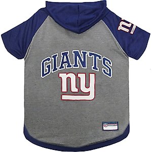 Pets First Sport Team Dog & Cat Hoodie T-Shirt, New York Giants, Large