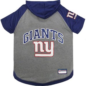 Pets First Sport Team Dog & Cat Hoodie T-Shirt, New York Giants, Medium