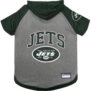 Pets First Sport Team Dog & Cat Hoodie T-Shirt, New York Jets, Large